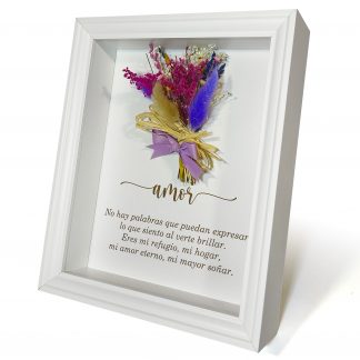 Cuadro con Flores Preservadas Personalizado