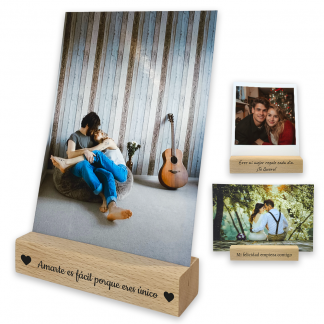 Base de Madera para Fotos Personalizada